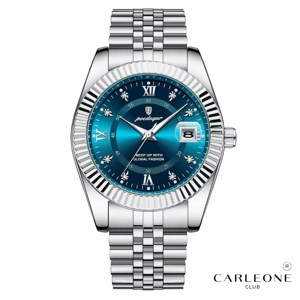 Poedgar President Men's Round Stainless Steel Watch