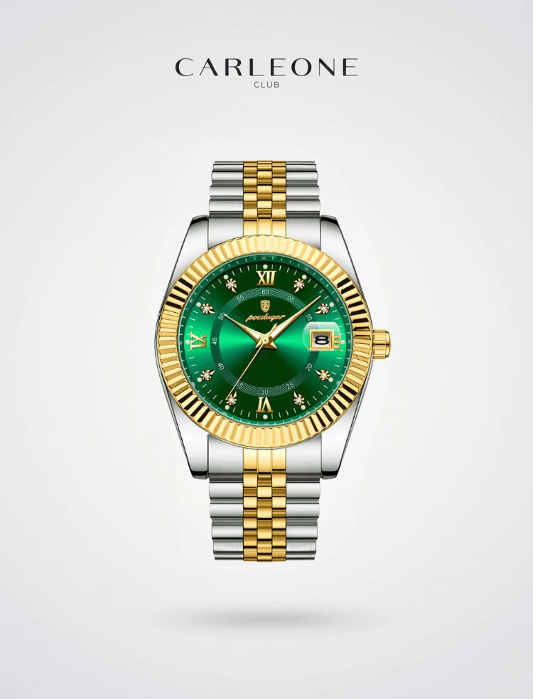 Poedagar x Carleone | Relogio Presidente Verde Imperio  - Limited Edition