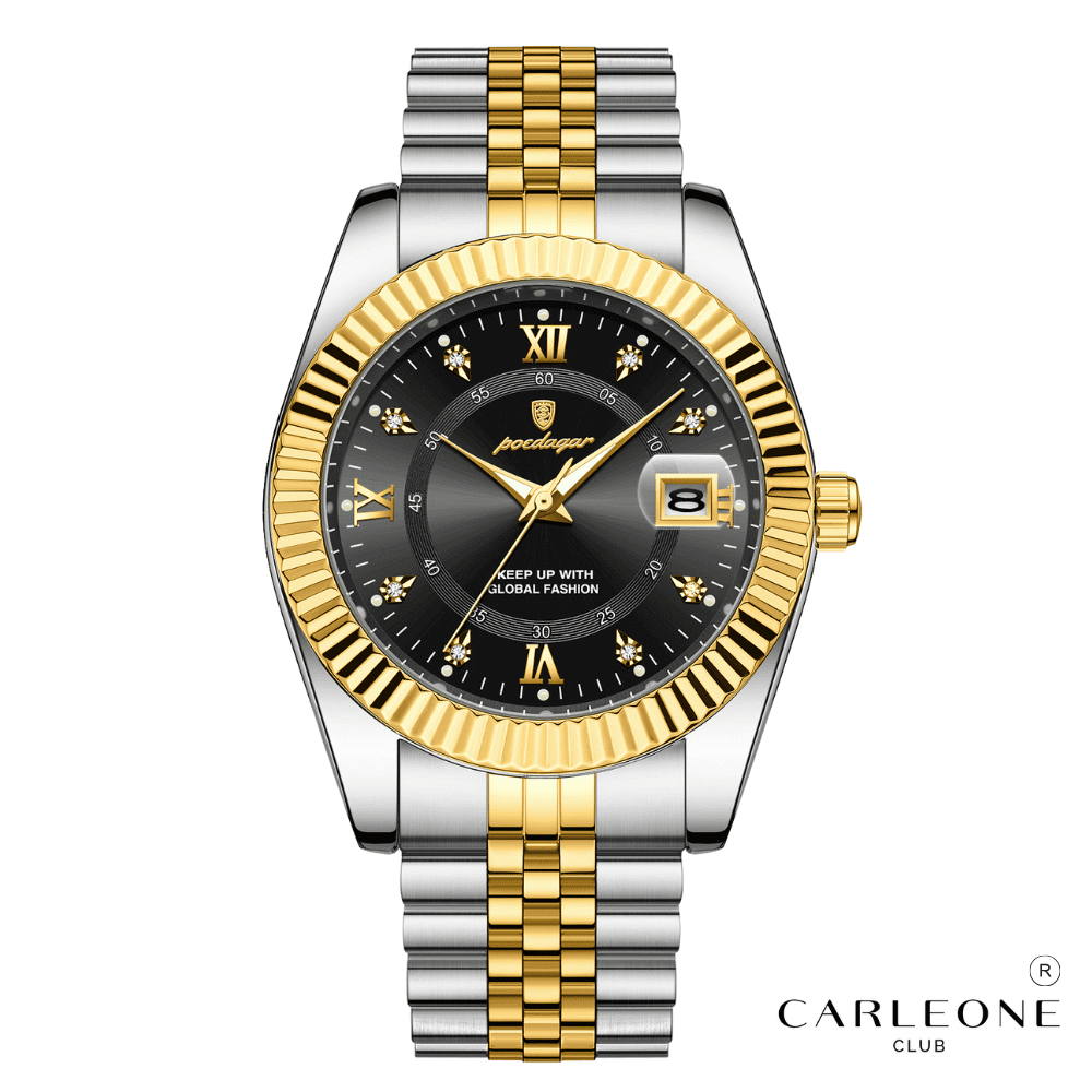 Poedgar President Round Stainless Steel Watch