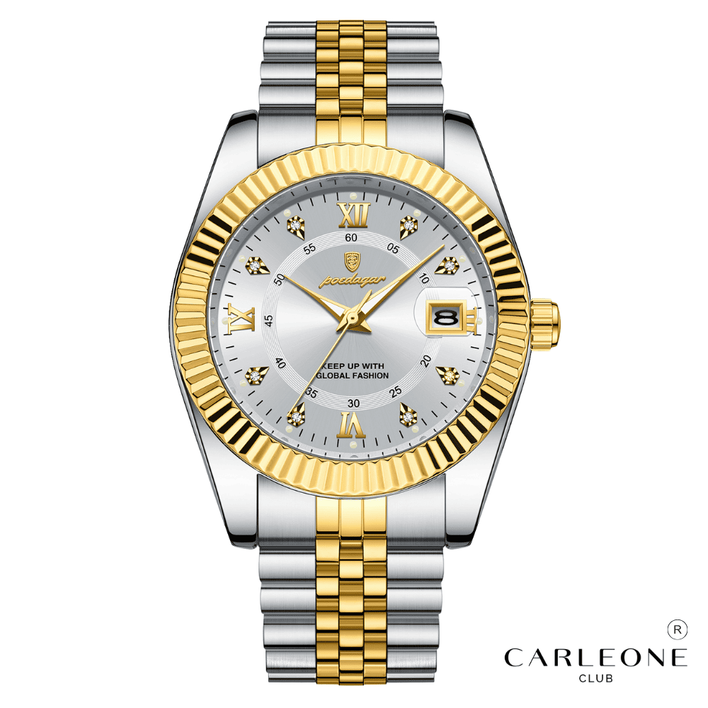 Poedgar President Men's Round Stainless Steel Watch