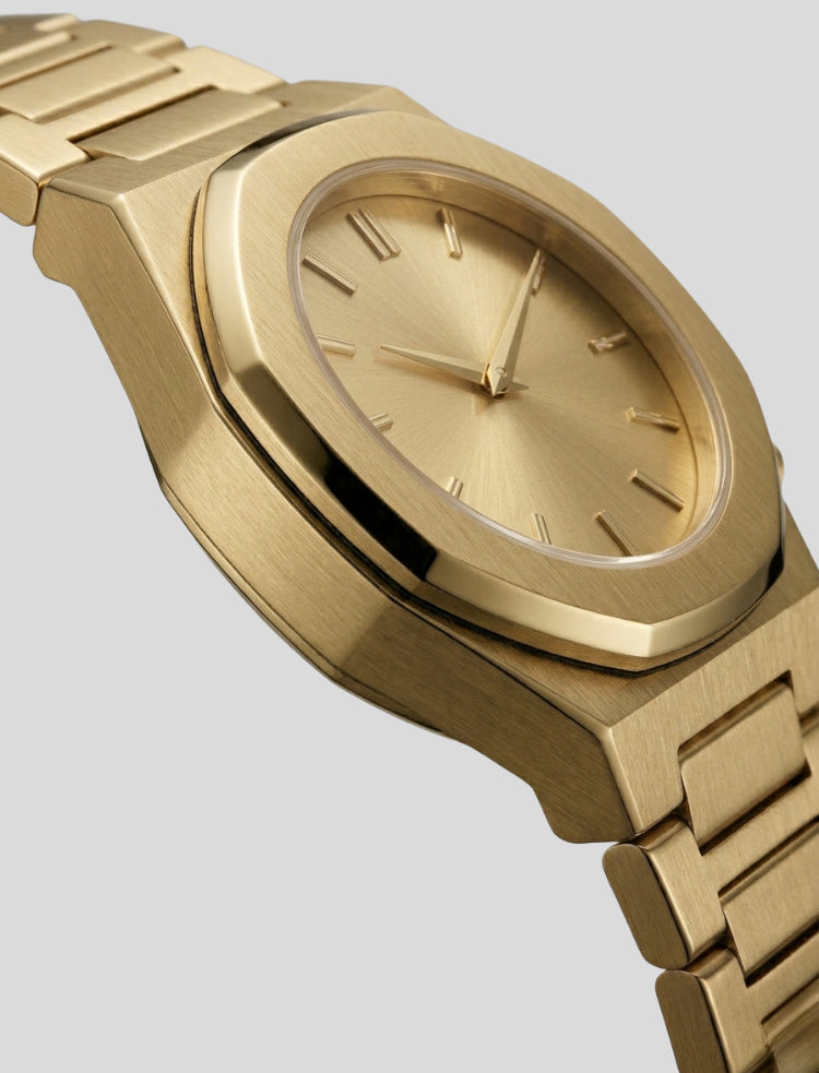 Herrenuhr von Strong Foundation, silberfarben, komplett goldfarben